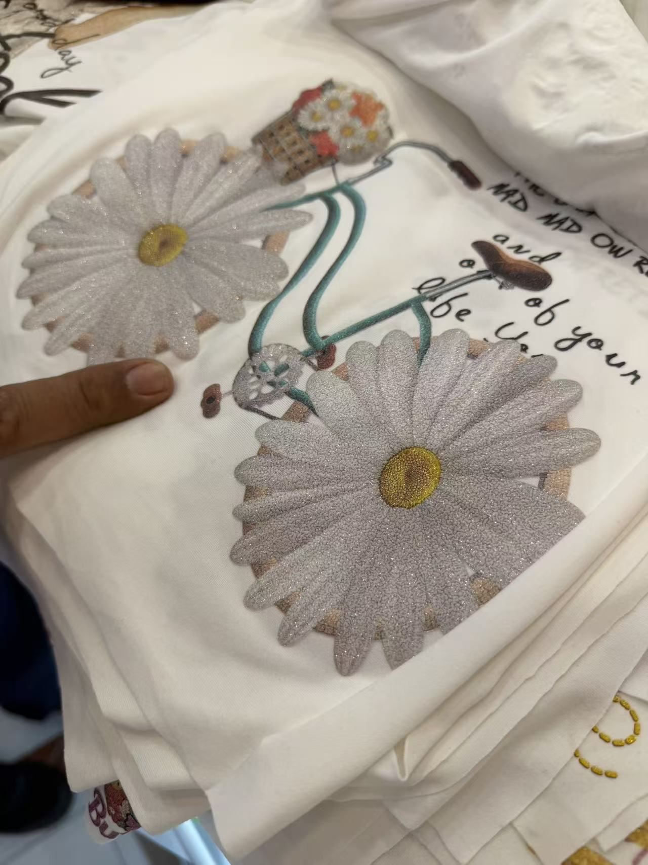 Daisy bike sparkle print