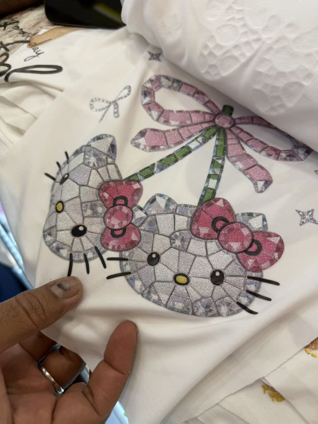 Sparkle hello kitty cherry print
