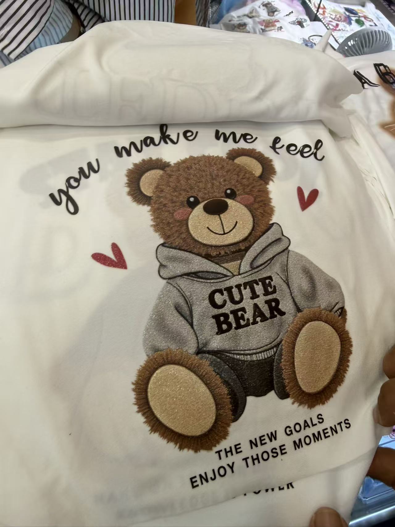 Hoodie teddy bear print